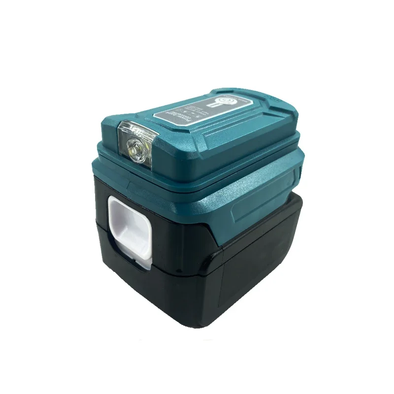 Adaptador de batería de León para Makita, Puerto convertidor USB con luz LED, fuente de alimentación portátil para exteriores, carga de ventilador de teléfono, 14,4 V, 18V