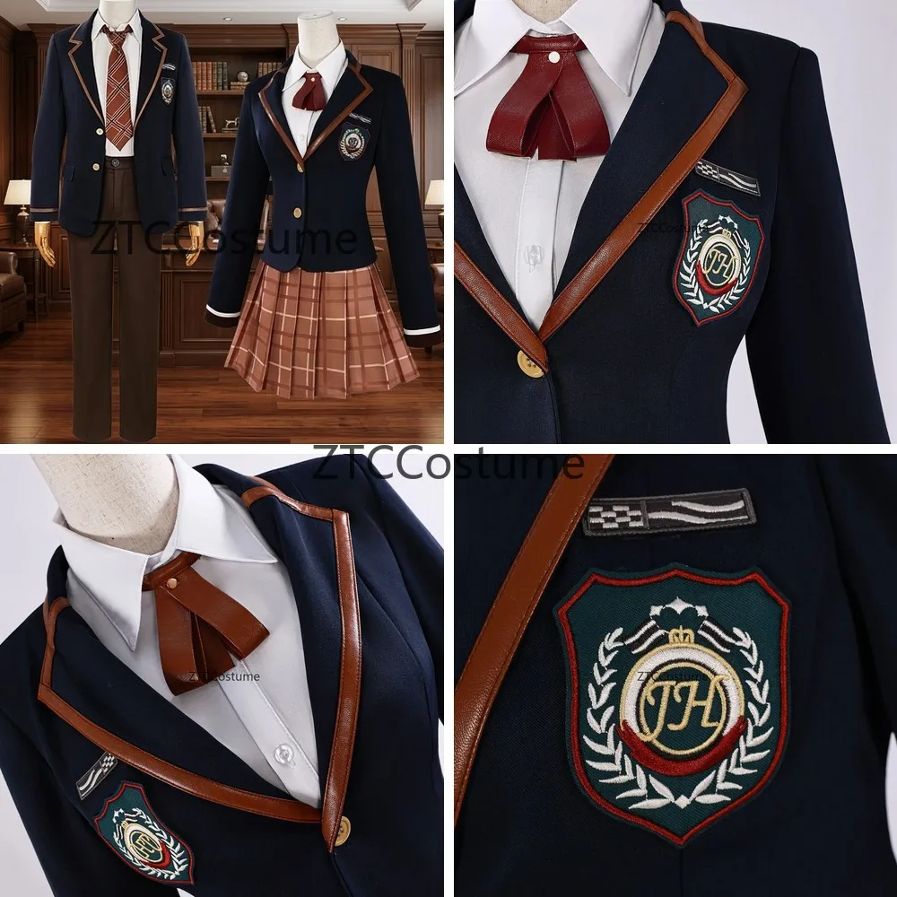 

Xavier Zayne Sylus Cosplay Costume British Style School Uniform Coat Campus Set Game Love and Deepspace Player Heroine Outfit