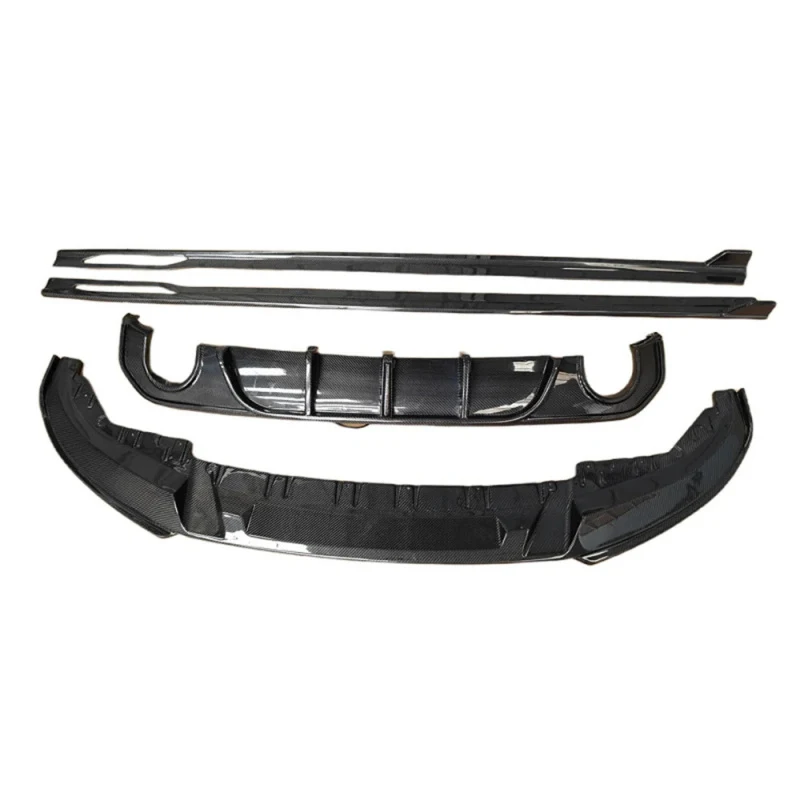 

Hot selling For 2020+ Body Kit Upgrade 3D Style Carbon Fiber Front Lip Side Skirt Rear Diffuser