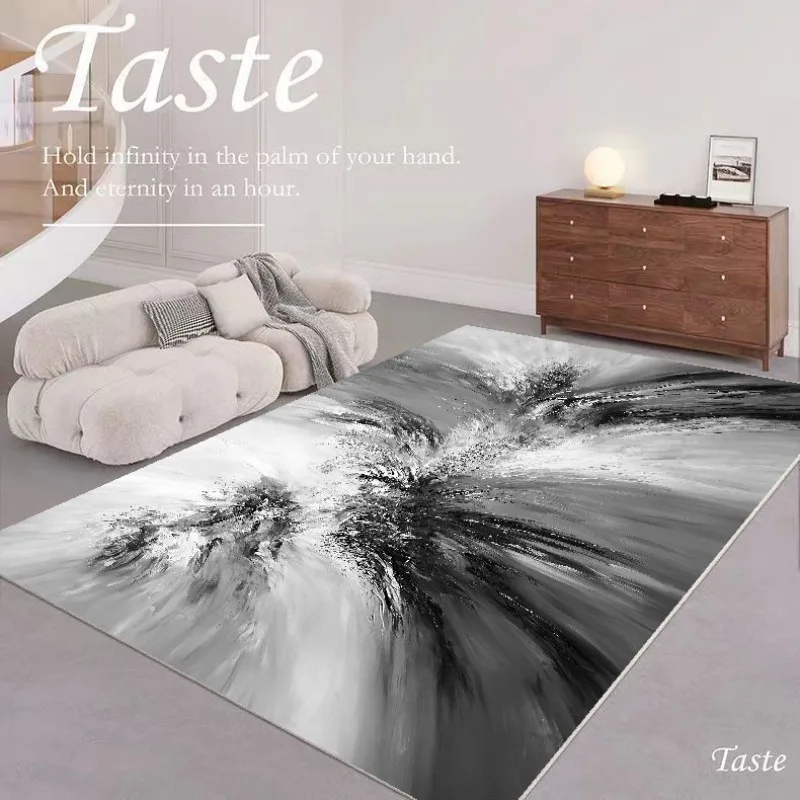 Abstract Luxury Style Living Room Carpet Art Design Rugs for Bedroom Soft Rug Washable Non-slip Elastic Office Floor Mat 발매트