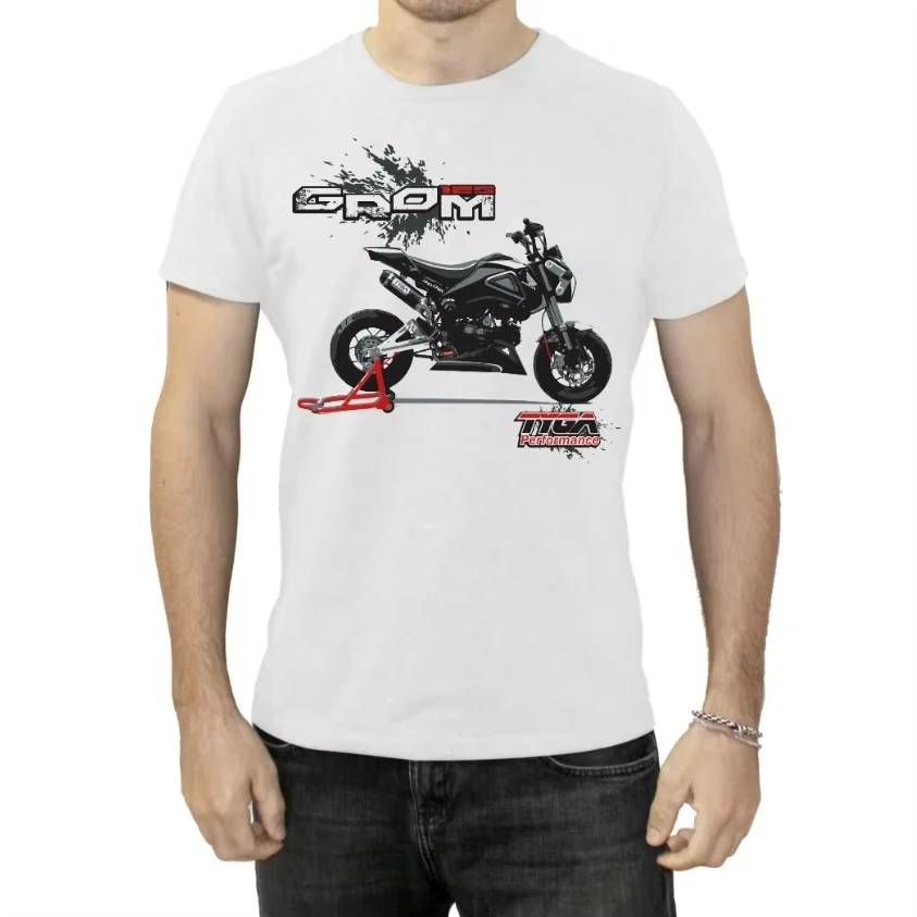 تيشيرتات رجالية ونسائية مطبوعة للدراجات النارية لعام 2026 لفصل الصيف والخريف والشتاء، ملابس شارع من القطن الخالص وملابس غير رسمية