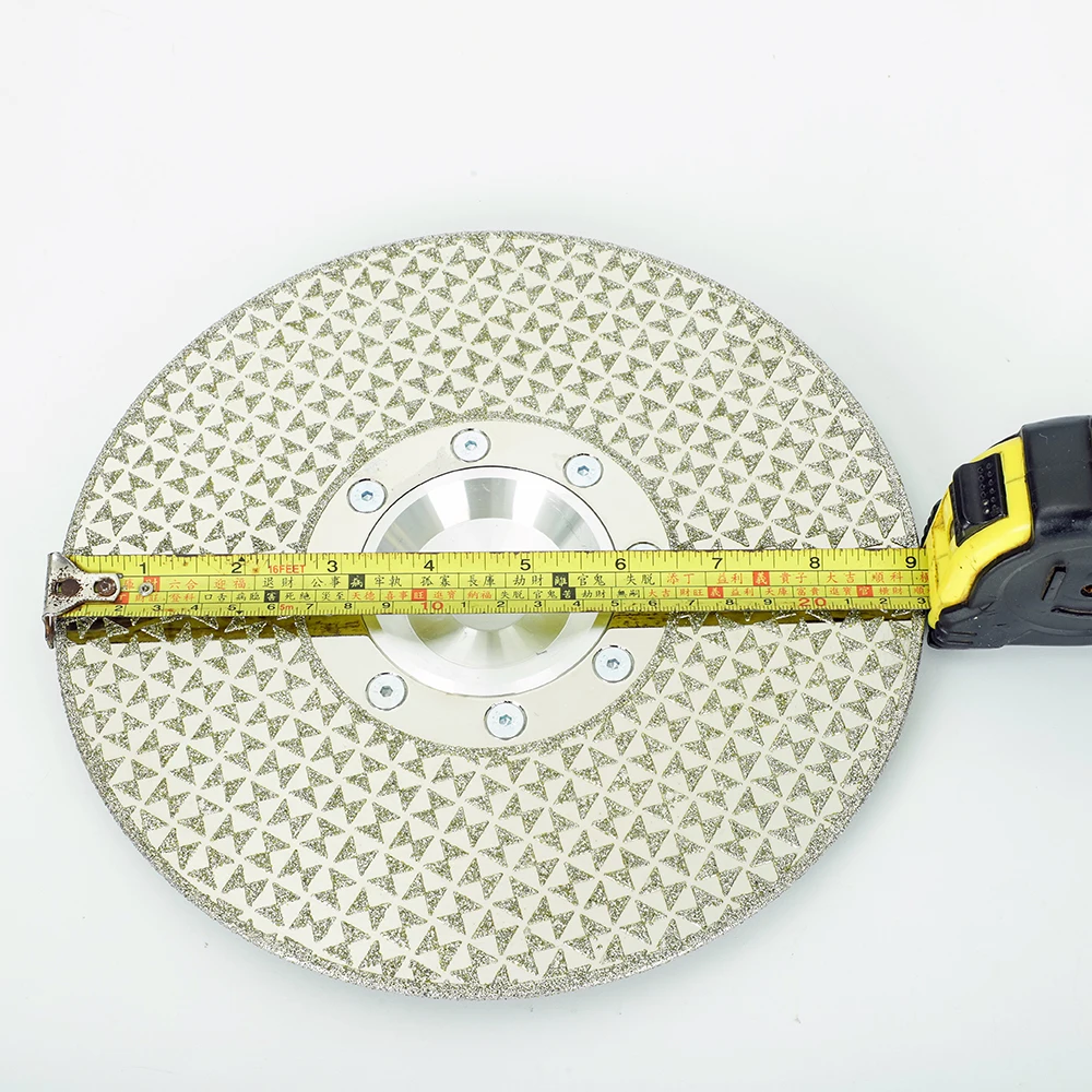 230mm Hole 22mm Silver Electroplated Diamond Cutting Disc Grinding Sheet Stone Concrete Quartz Marble Saw Blade Polishing Pad