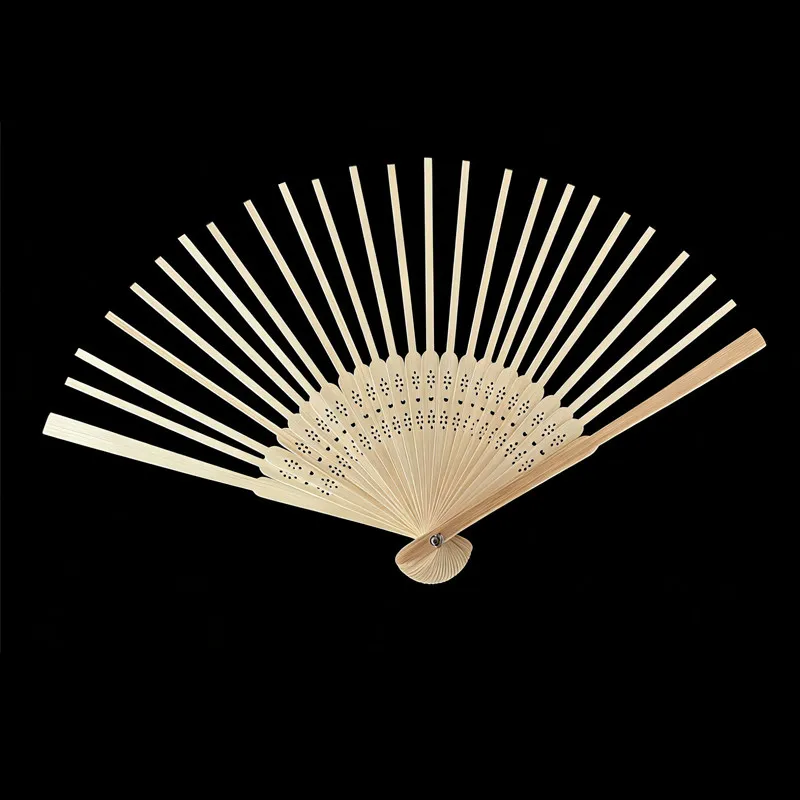 21cm Paper Folding Fan Frame Skeleton DIY Craft Activity Gift Material Chinese style Bamboo bone handmade fan photo prop