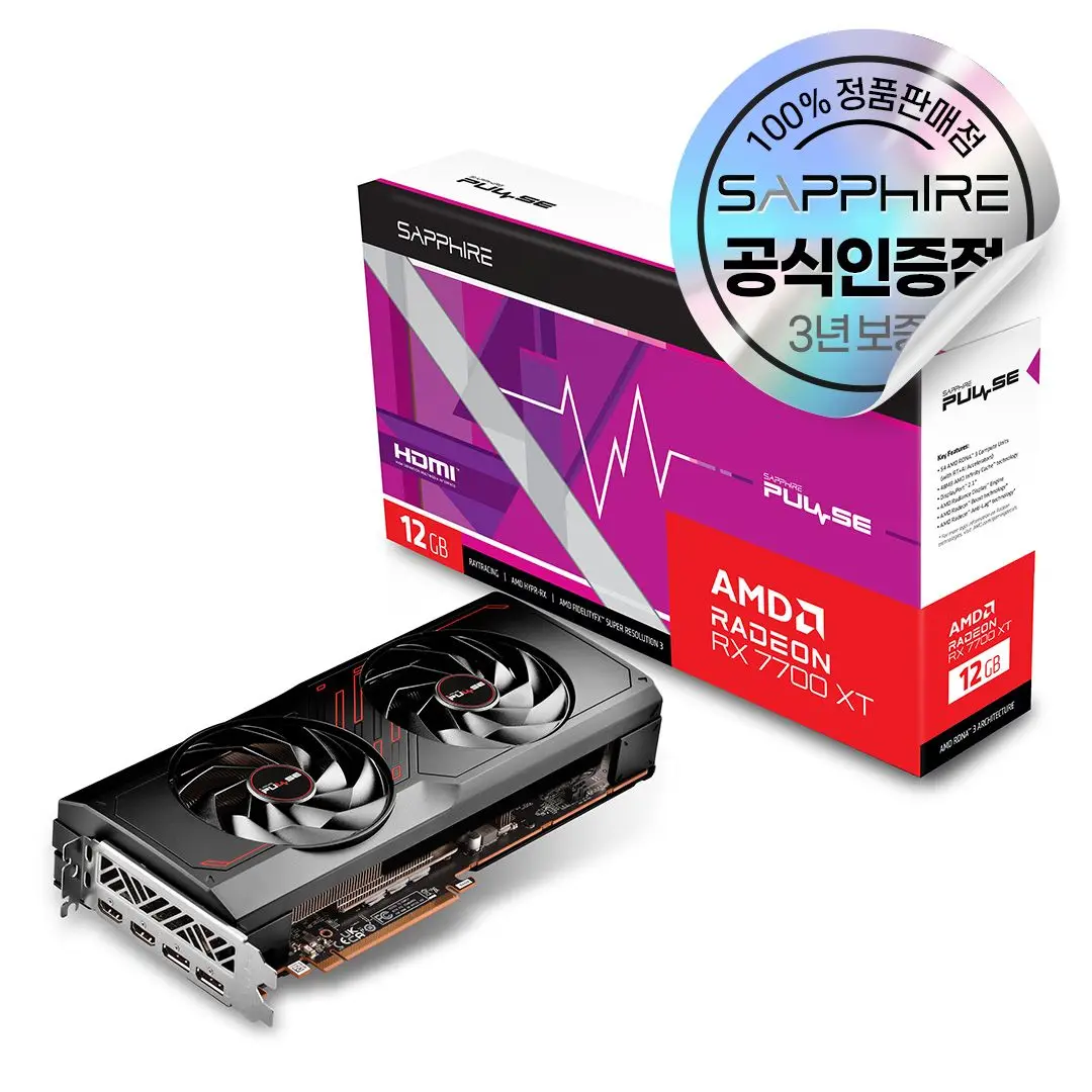 SAPPHIRE RADDEON RX 7700 XT PULSE D6 12GB