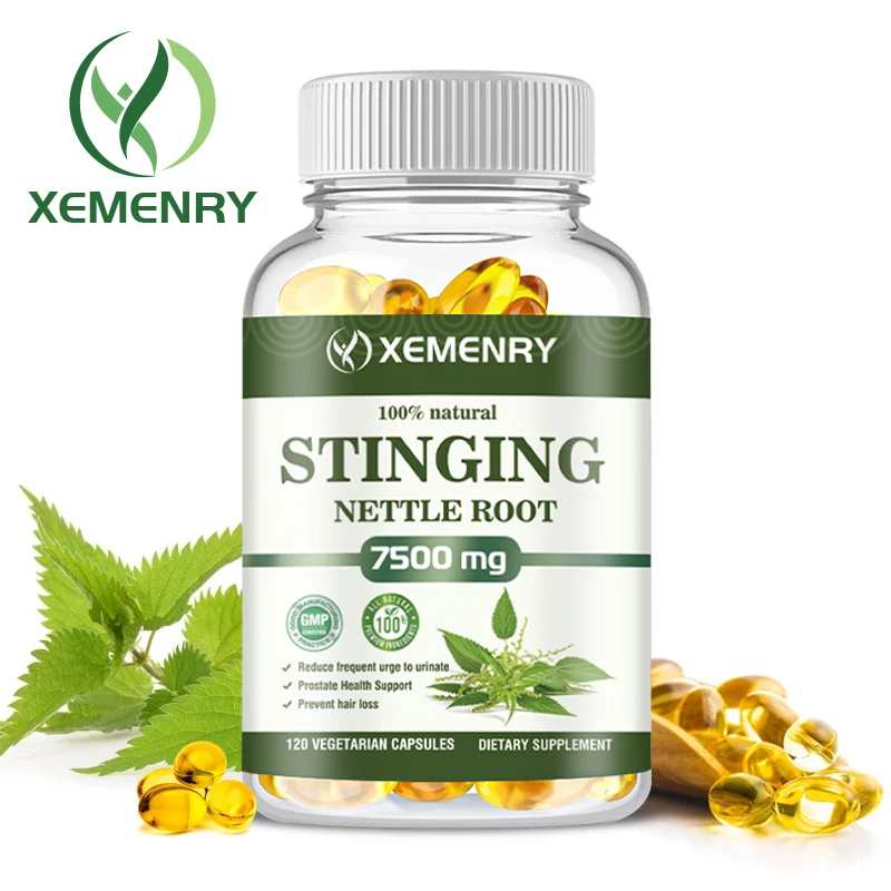 

Nettle Root Capsules 7500 Mg - Supports Prostate and Urinary Tract Health, Promotes Energy Production, and Improves Immunity