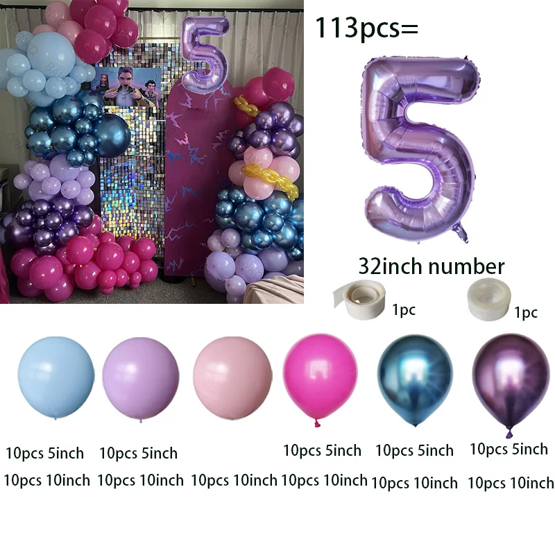 Kpop شيطان الصيادين بالونات عدد اللاتكس بالون الكرتون حفلة عيد ميلاد الديكور جارلاند قوس عدة لوازم الحفلات لعبة الهدايا #6