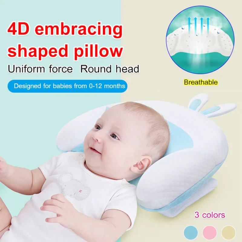 Baby shaped pillow anti deviation pillow winter breathable newborn head shape correction baby corrected deviation head