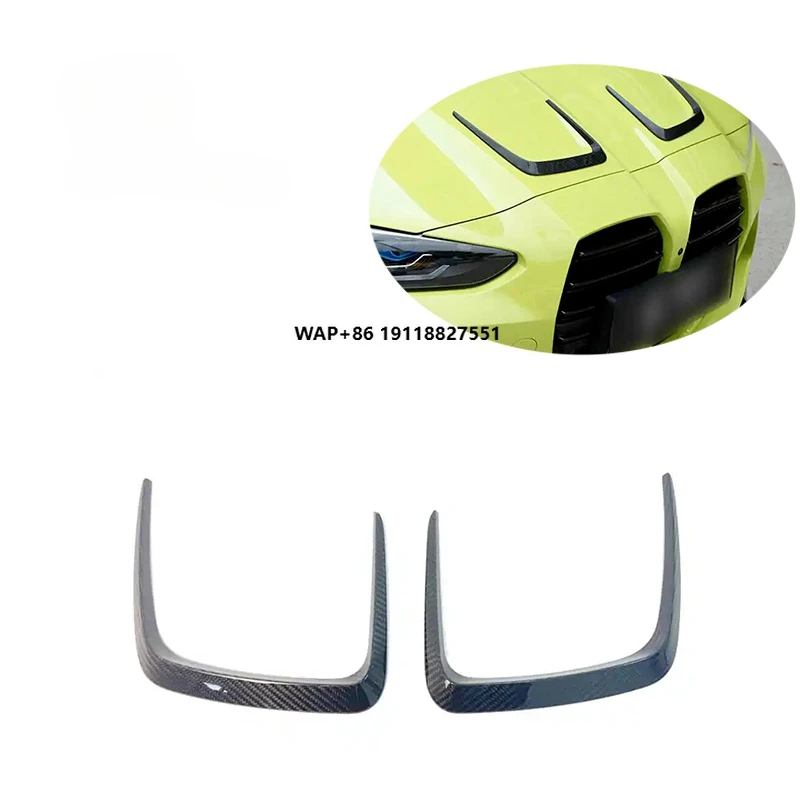 

Carbon Fiber Front Hood Bonnet Decorative Trim Cover Vent MP Style for G80 G82 M3 M4 2021+