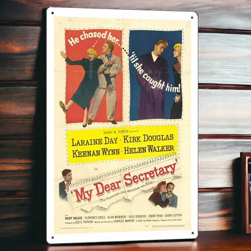 My Dear Secretary Metal Movie Poster Tin Sign Plaque Wall Decor Film 8