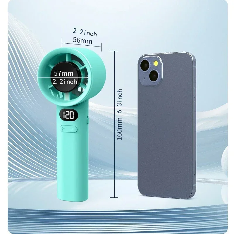 Ventilador de mão portátil, 120 velocidades de vento, mini ventilador portátil sem lâmina, ventiladores pessoais de alta velocidade recarregáveis USB, ventilador elétrico para cílios