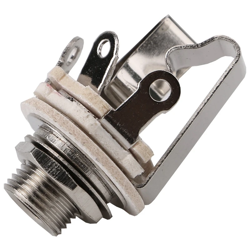 Jack 6.5 soket steker konektor kabel Audio dua saluran dengan saklar Stereo 6.5 perempuan untuk gitar