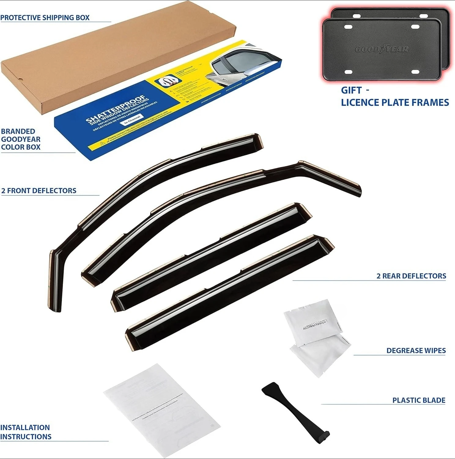 منحرف نافذة داخل القناة مقاوم للكسر 1500 2019-2025 كابينة دائرية، واقيات المطر، مبيعات المصنع مباشرة
