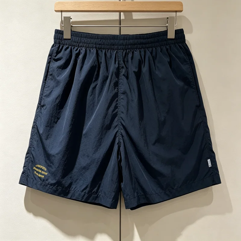 Nylon Quick Dry Mandess MDNS Beach Shorts Japan Men Women Drawstring Loose Dark Blue Green Gray Shortpants Sports Pants