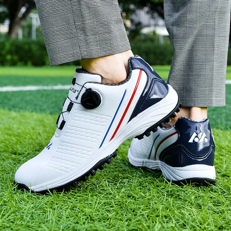 Nowe wodoodporne buty golfowe męskie wygodne tenisówki golfowe rozmiar zewnętrzny 39-47 obuwie do chodzenia antypoślizgowe sportowe trampki