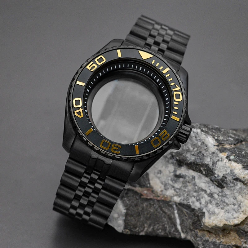 Design SKX007 Watch Black Case and Bracelet Fit NH35 NH36 7S 4R Movement Sapphire Glass 100M Waterproof Watch Case Stainless