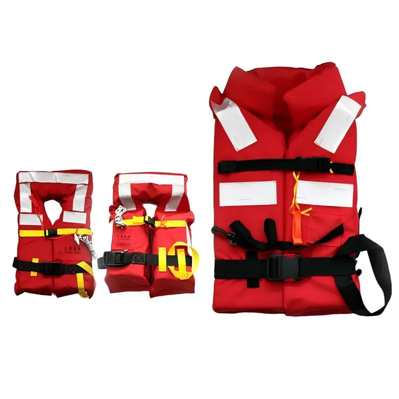 Marine Life Jacket with Neck Support & Reflective Tape | Adult Safety Life Vest for Offshore, Shipboard & Rescue Operations