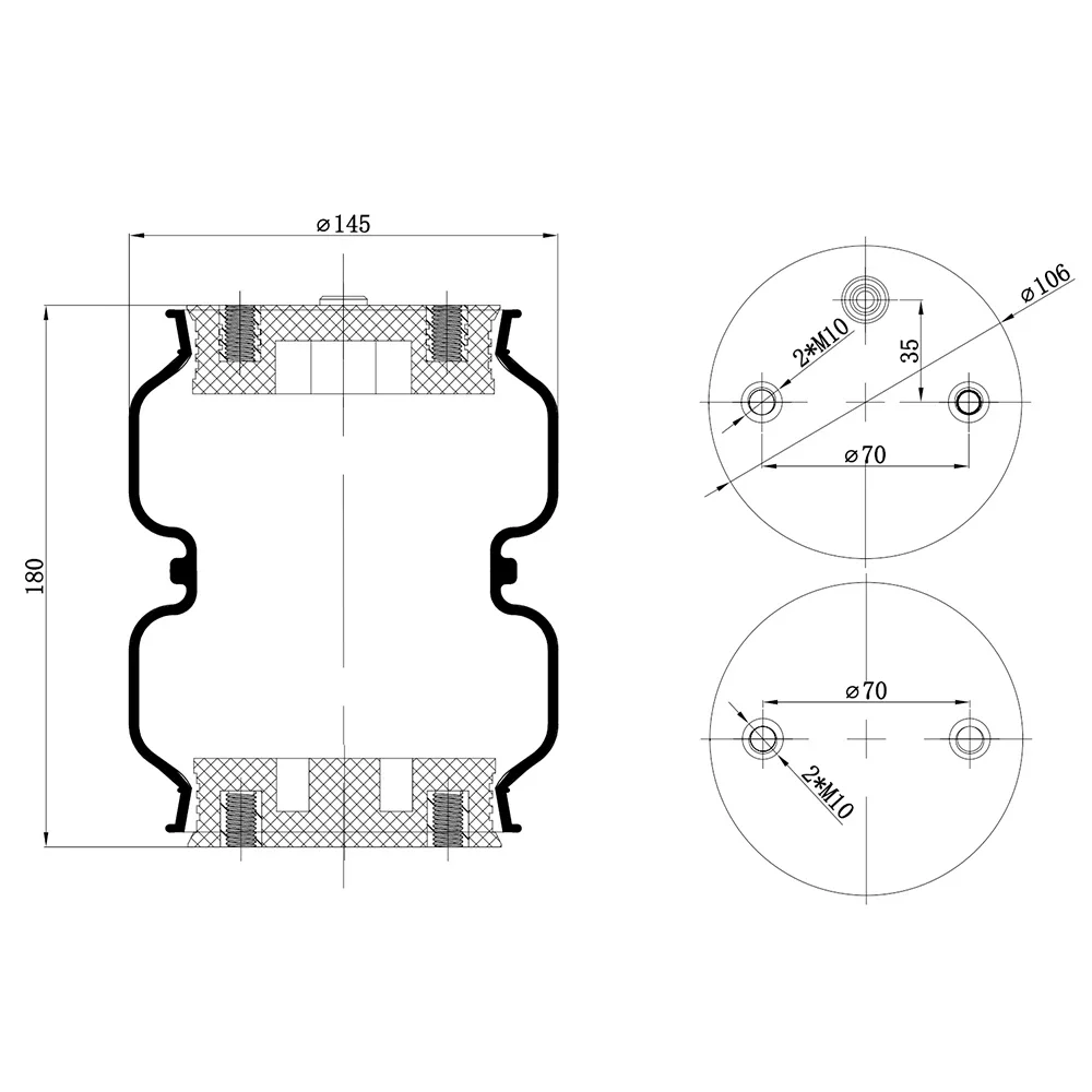 Air Spring Bag Suspension Level Kit Air Lines For Ford F250 F350 Super Duty 2011-2014 5000 Lbs