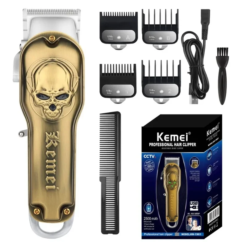 Kemei KM-1961 Cutting Hair Machine Body Trimmer Rechargeable Professional Barber Electric Hair Clipper