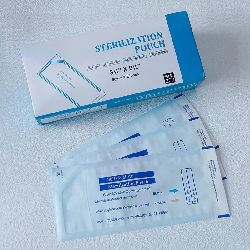 2x200Pcs/Box Dental Disposable Self-sealing Sterilization Pouches Bag Tattoo Accessories Supplies Self-adhesive Clean Bags
