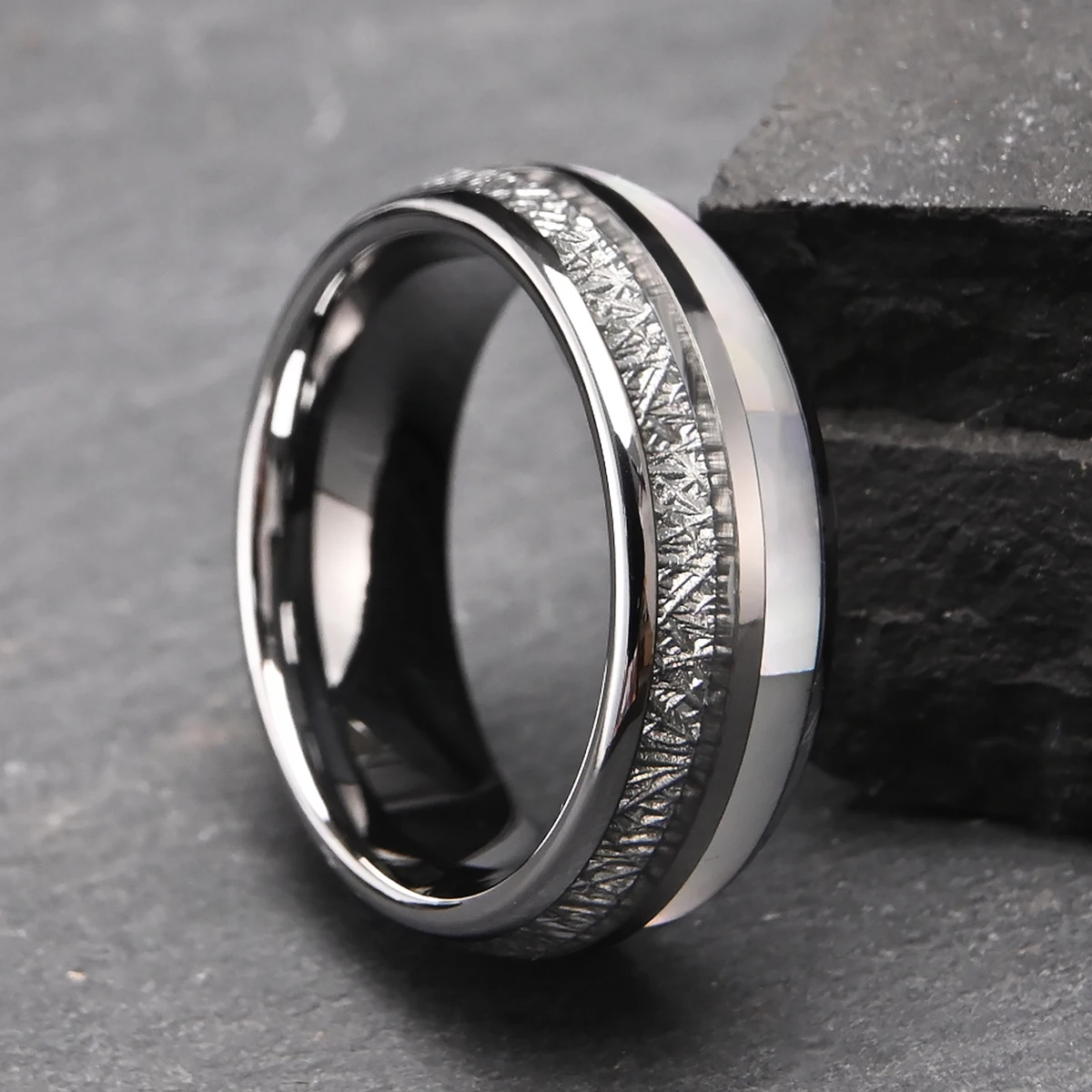 Eheringe Paarringe Verlobungsring für Damen Bijoux Femmes Wolframring Schmuck Accessoire Femme Luxus-Schmuck – Detail 7