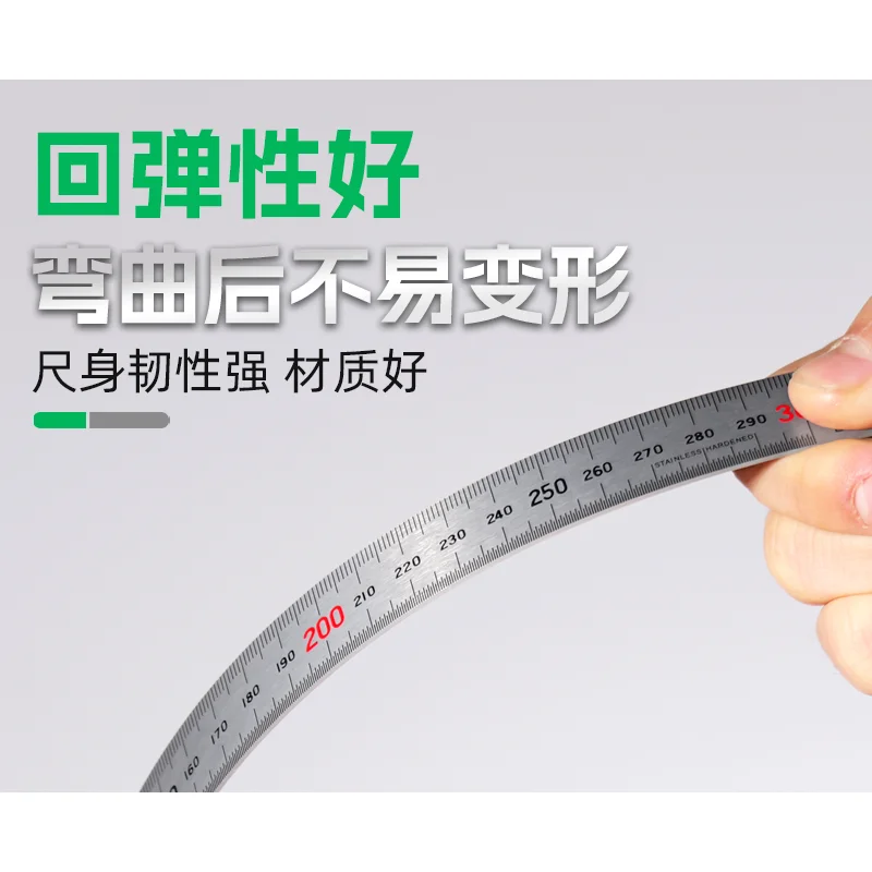 LAOA 1Pc Stainless Steel Ruler 15/20/30/40/50cm Metal Straight Ruler for Home School Precision Measuring Drawing Tool Supplies