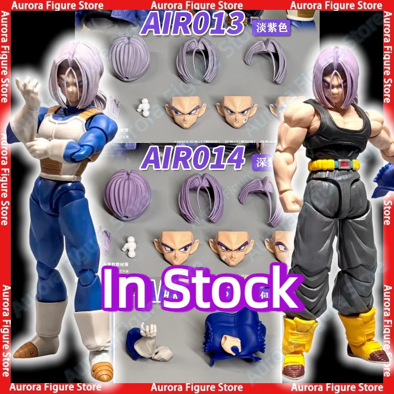 

In Stock Air Air013 Air014 Dragon Ball Z SHF SSJ Trunks Pigtail Hairs Headsculpts Accessories Kit Anime Action Figures Toys