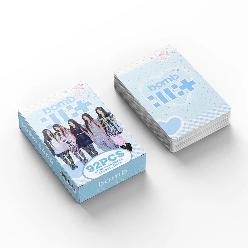 92A Girlgroup ILLIT Total Chain Neues Album BOMB Doppelseitige Promi-Fotokarten-Aufkleber Lomo-Karte – Detail 13