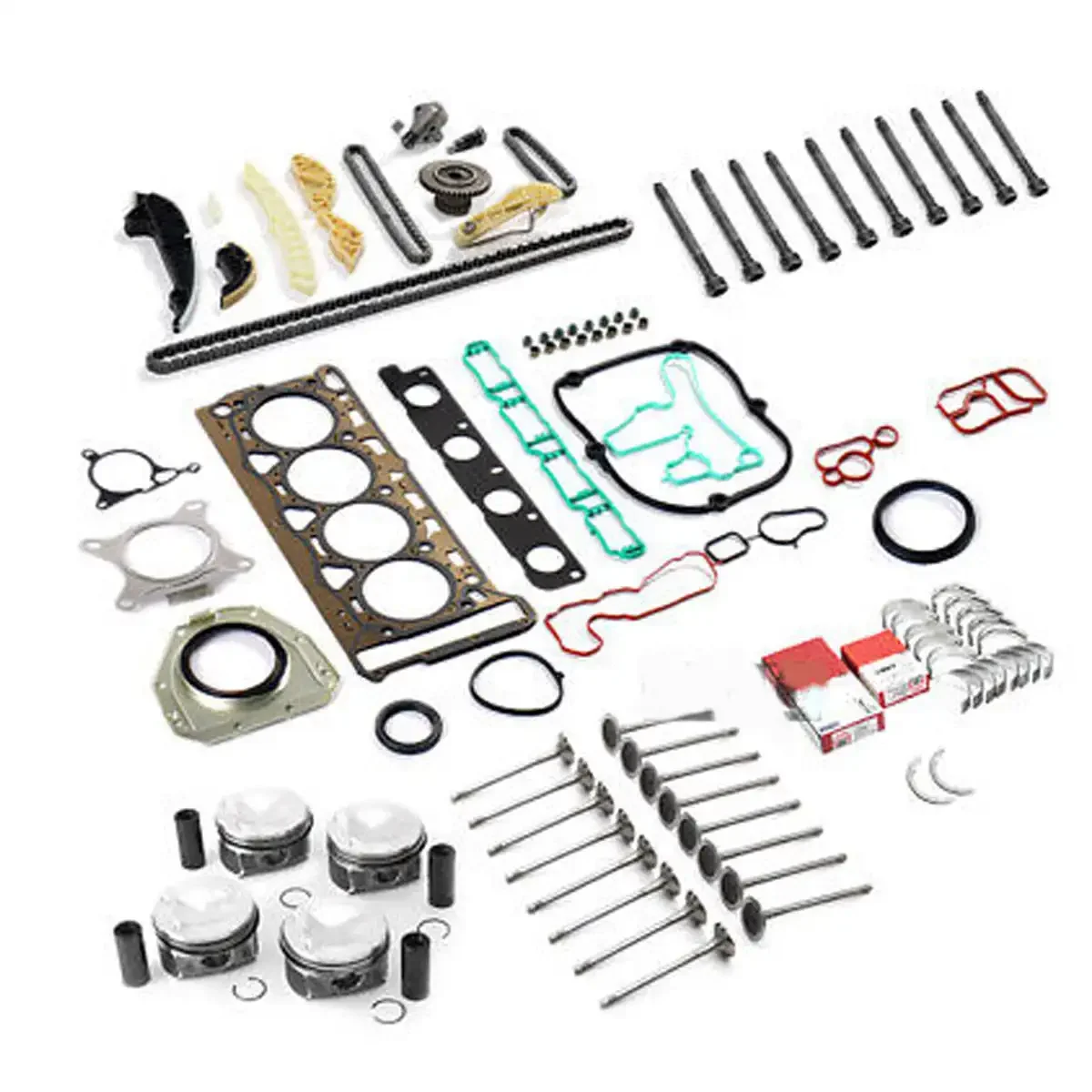 

Engine Rebuild Overhaul Kit STD Φ23mm Piston Pin Timing Connecting Rod Bearing Shell Oil Seals for VW AUDI SKODA SEAT 2.0 TFSI