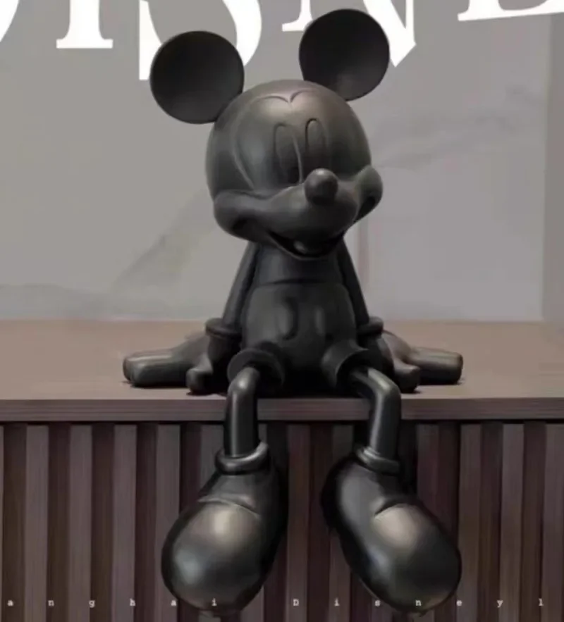 Disney Large Mickey Mouse Sitting Resin Movable Statue Series Model Statue Doll Home Living Room Decoration Collection Doll