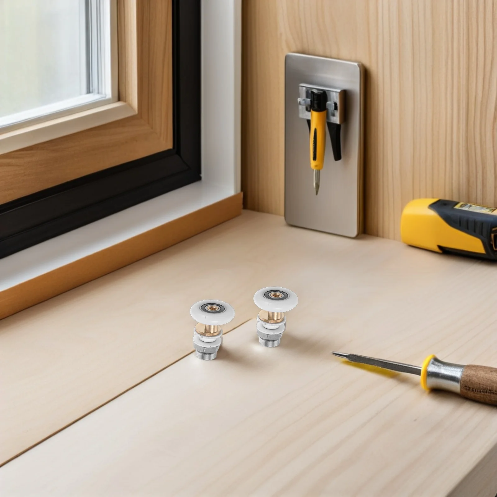 

8Pcs Shower Door Roller Runners - 25Mm Nylon Wheels for Sliding Glass Doors - Bathroom Door Repair Parts - Smooth Quiet