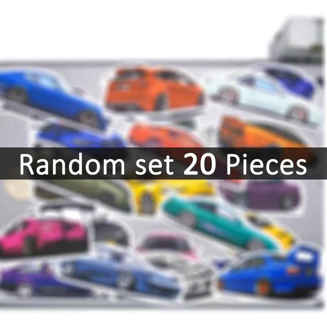 Mixed Sport Car Stickers Set, Retro Fashion, for Laptop Bike Phone Scrapbook Motorcycle Luggage, Funny Sticker Pack, 20/30/50PCS