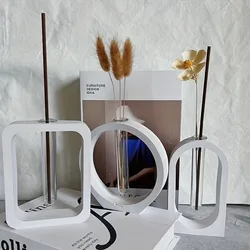 DIY Hydroponic Vase Silicone Mould Circular Arch Test Tube Water Culture Vase Gypsum Cement Mold Resin Dripping Mold Home Decor