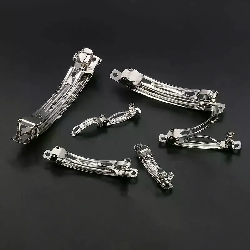 NEW 10pc French Barrette Style Spring Hair Clips Base Automatic Clip Blank Width Setting Bow Hairpin Supplies For Jewelry Making
