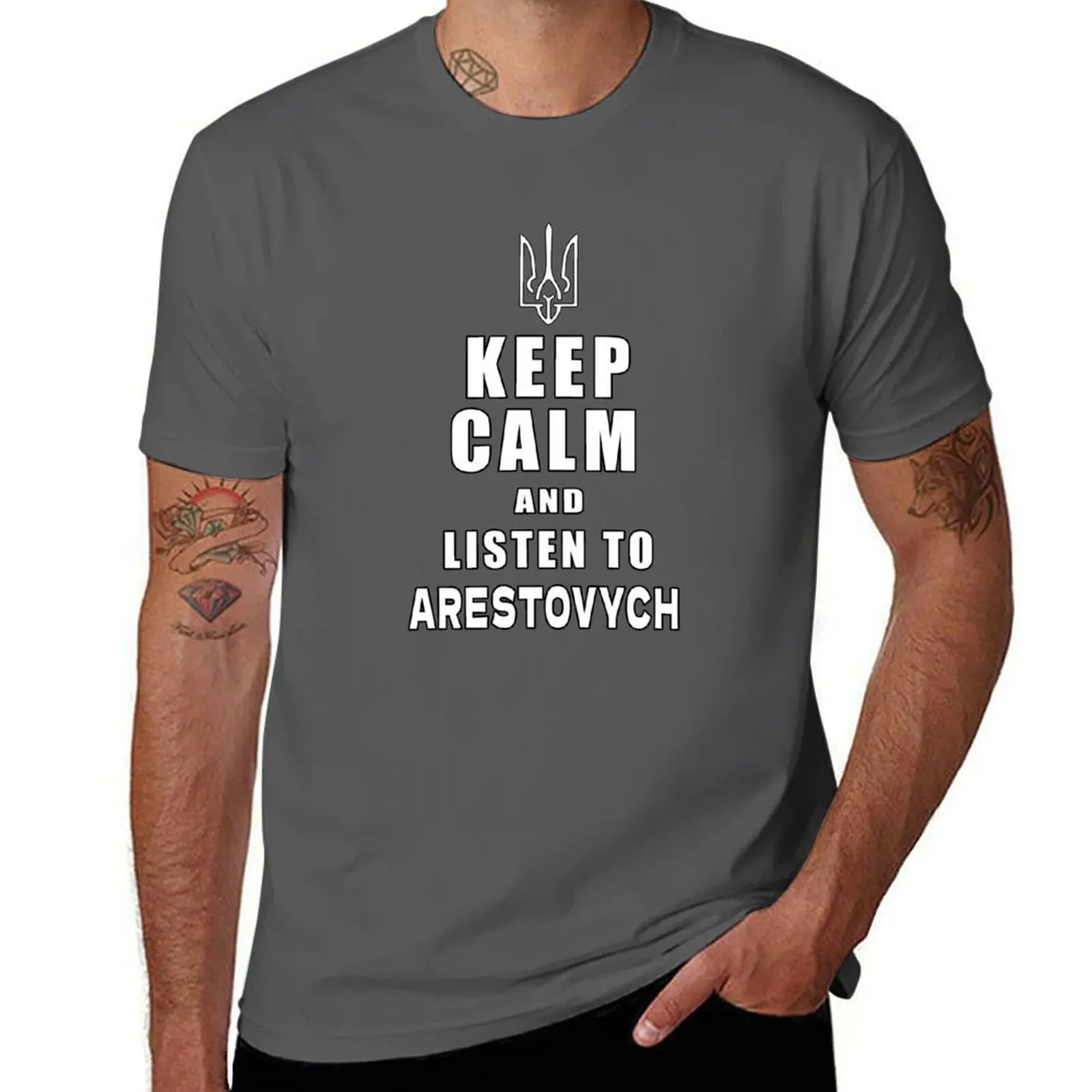 

Oleksiy Arestovych - Keep Calm And Listen To Arestovich T-Shirt Louboutins luxury t-shirt fruit of the loom mens t shirts