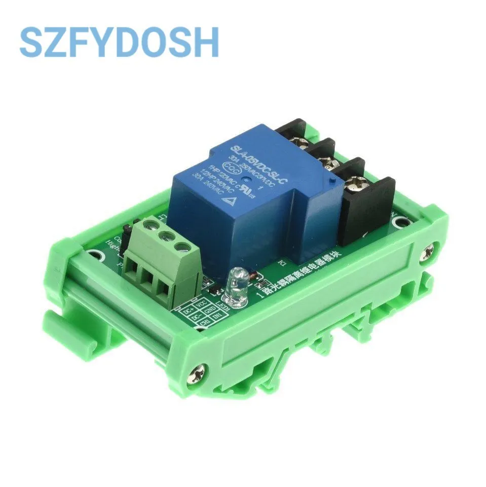 1 2 4 8 Channel Relay Module 30A With Optocoupler Isolation 5V 12V 24V Supports High And low Triger Trigger With Module Stand