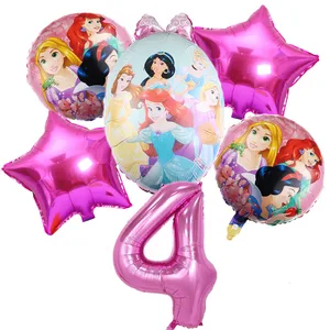 Disney-Cinderella Rapunzel Folienballons für das Mädchen, Prinzessin Geburtstagsfeierdekorationen, Heliumkugeln, Menic Toy, 32 10 Hauptverkäufe Rapunzels Geburtstagsfeier - №2