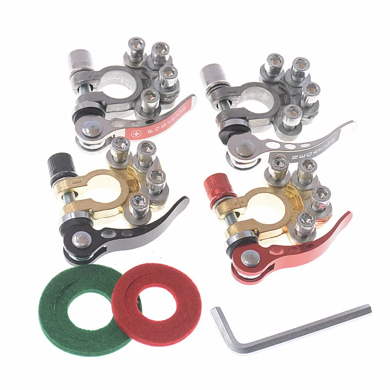 

Car Battery Terminals 1 Pair Quick Disconnect Cables Connectors Wire Shut-Off Multiple Wiring Ports Auto Parts