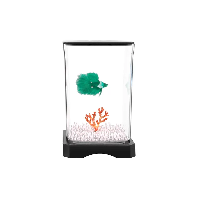 

Douyu tank, living room, household small fish tank, micro-landscape landscaping, plastic transparent goldfish tank with lamp