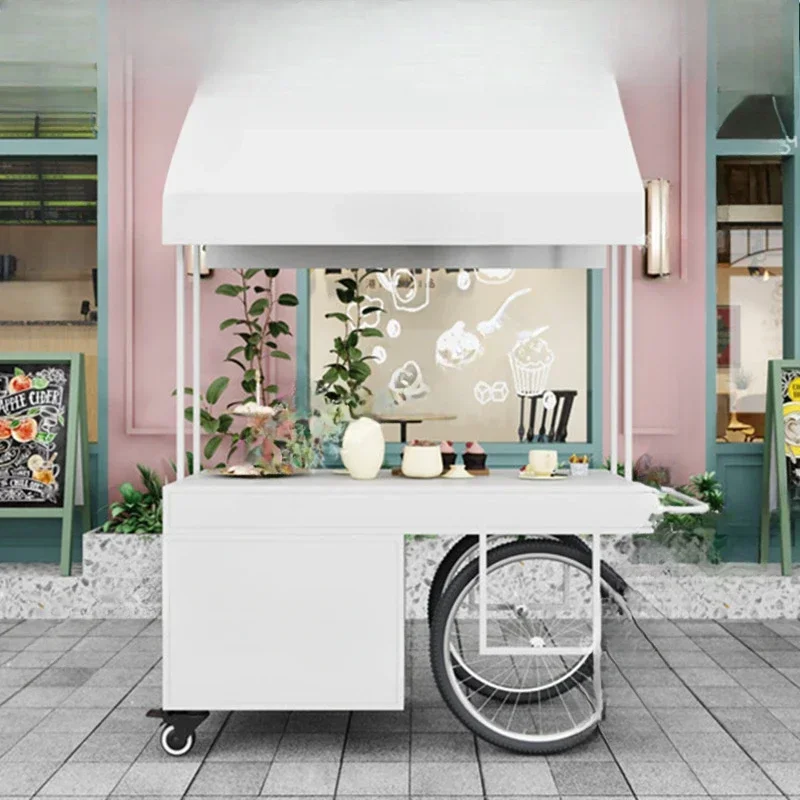 iron float, shopping mall promotion vehicle, mobile stall cart with chest of drawers, outdoor commercial sales stall cart