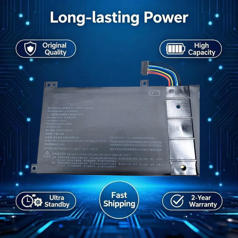 Lenovo Miix 510-12ISK Battery 4955mAh 7.68V