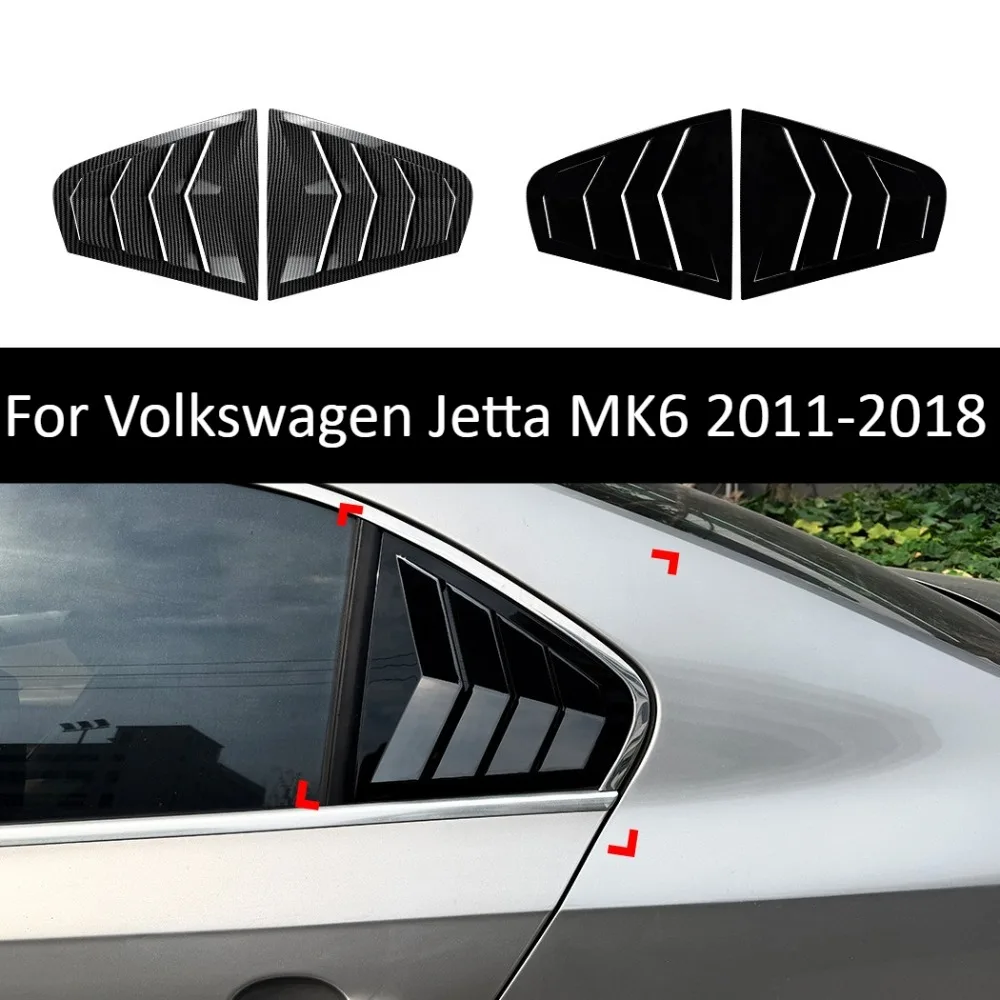 Rear Quarter Window Louvers For Volkswagen Jetta MK6 2011-2018 Side Vent Cover Trim Exterior Styling Auto Accessories Side Decor