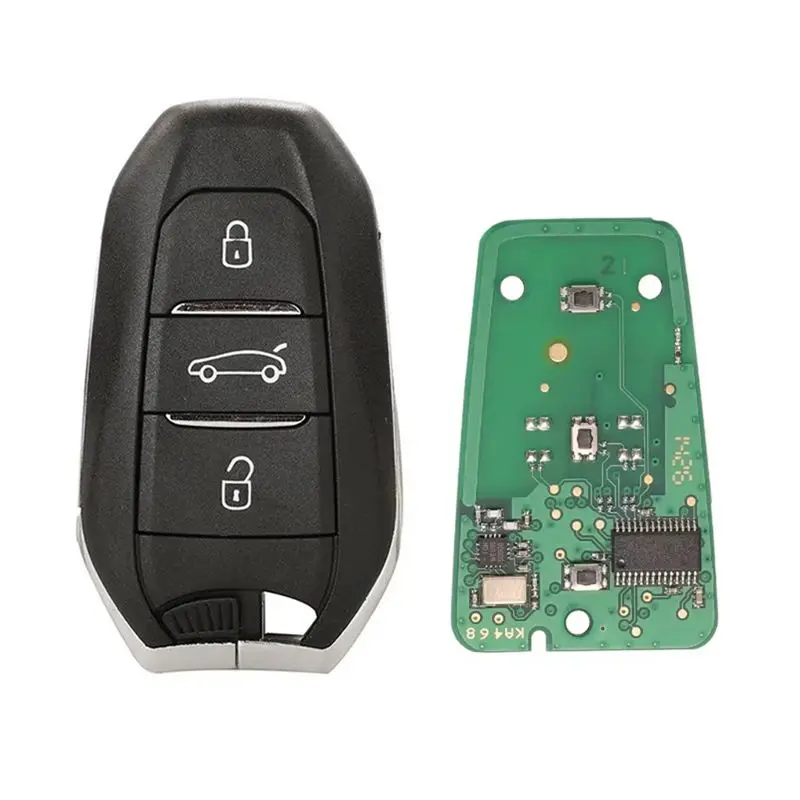 Reliable-Smart Keyless Go Remote Key HU83 4A Hitag-AES 3 Buttons 433Mhz PCF7945 For 2008 308 508 3008 5008 Citroen C3 C4