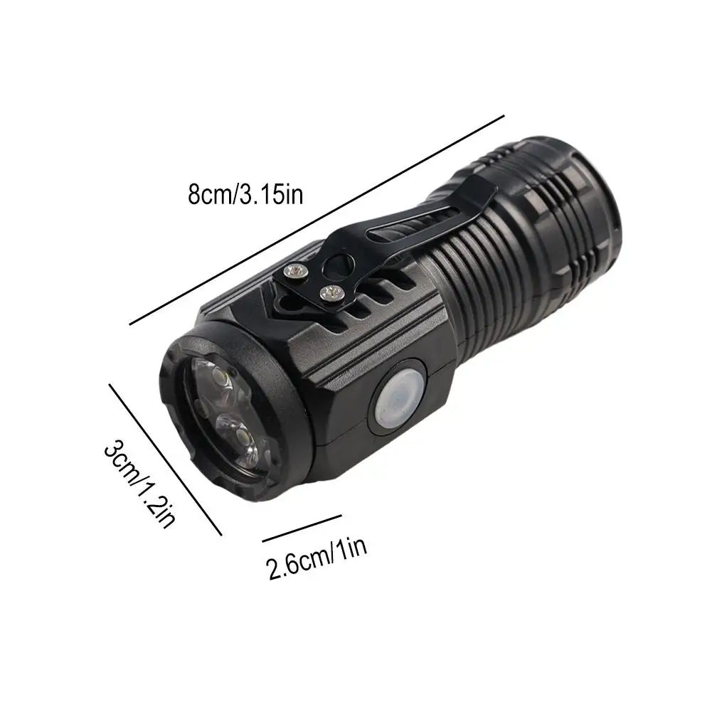 New Mini Ultra Powerful Flashlight 3 Core LED Mini Tactical Flashlight USB Rechargeable Outdoor Torch