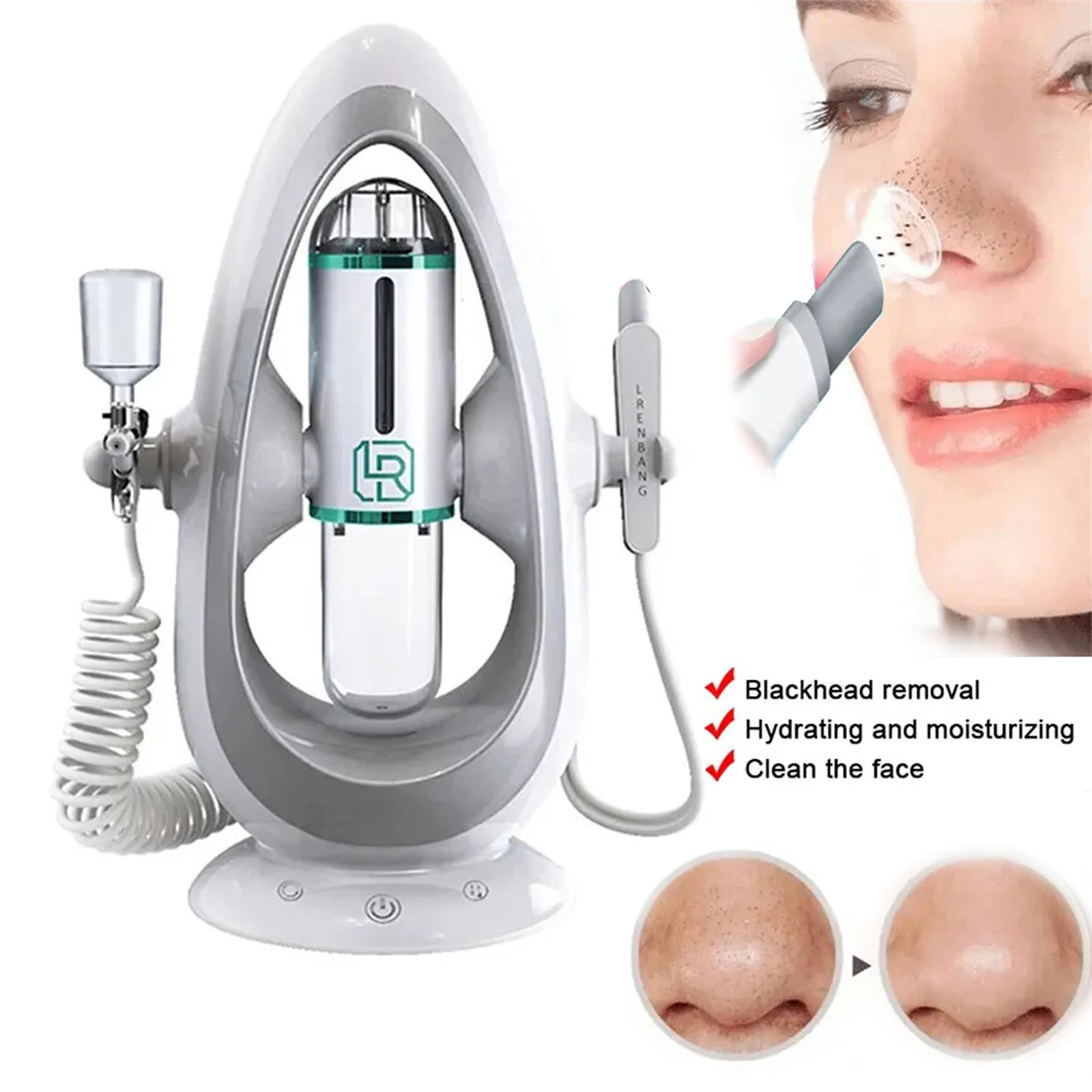 2IN1 Small Bubble Vacuum Acne Pore Cleaner Blackhead Remover Skin Deep Cleaning Beauty Care Tools Moisturizing Beauty Instrument
