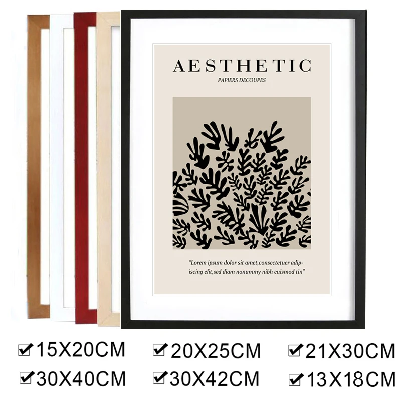 A4 A3 ramka na zdjęcia drewniana ramka czarny biały kolor ramki do zdjęć na zdjęcie plakat ścienna ramka na zdjęcia Art Picture Hanger Frame