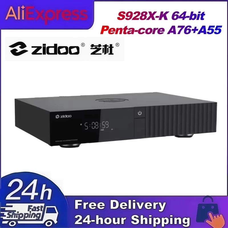 

Музыкальный плеер Zidoo z3000 pro 8K UHD S928X-K, 64-битный пятиядерный процессор A76 + A55, высокопроизводительный многофункциональный процессор