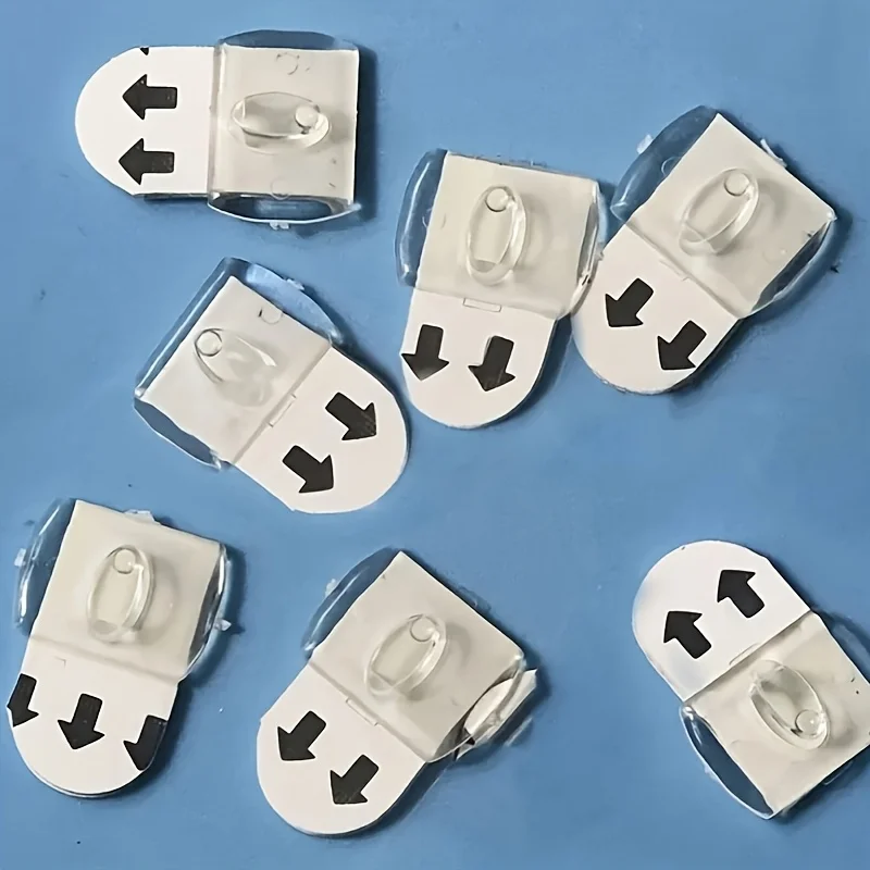 

40pcs Transparent Traceless Self-Adhesive Hook Removable Firmly Hooks Outdoor Holiday Light Decoration Hooks Home Accessories