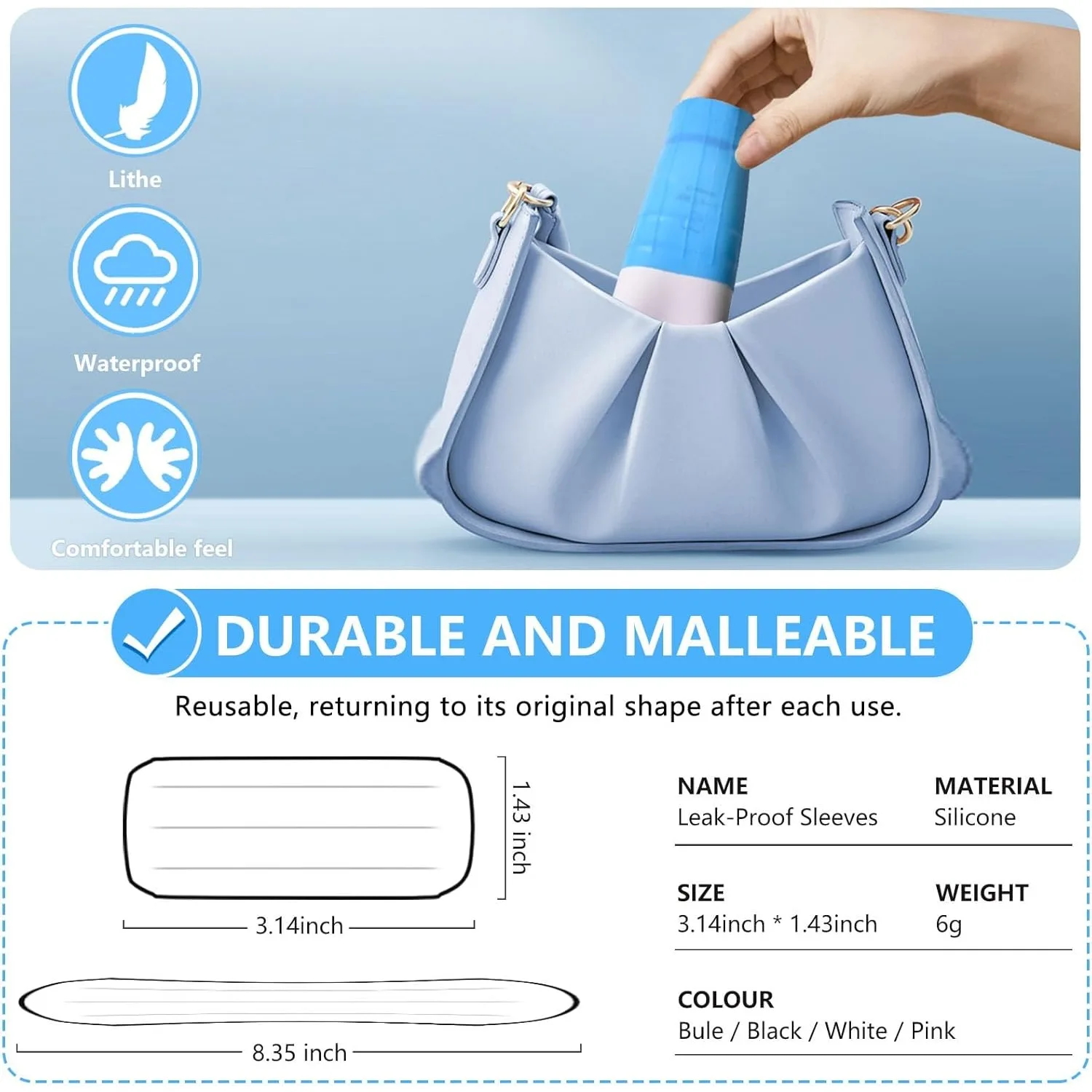 16 قطعة من غطاء زجاجة السيليكون، ضروري للسفر للنساء والرجال، ملحقات السفر وأكمام مرنة لضرب التسرب