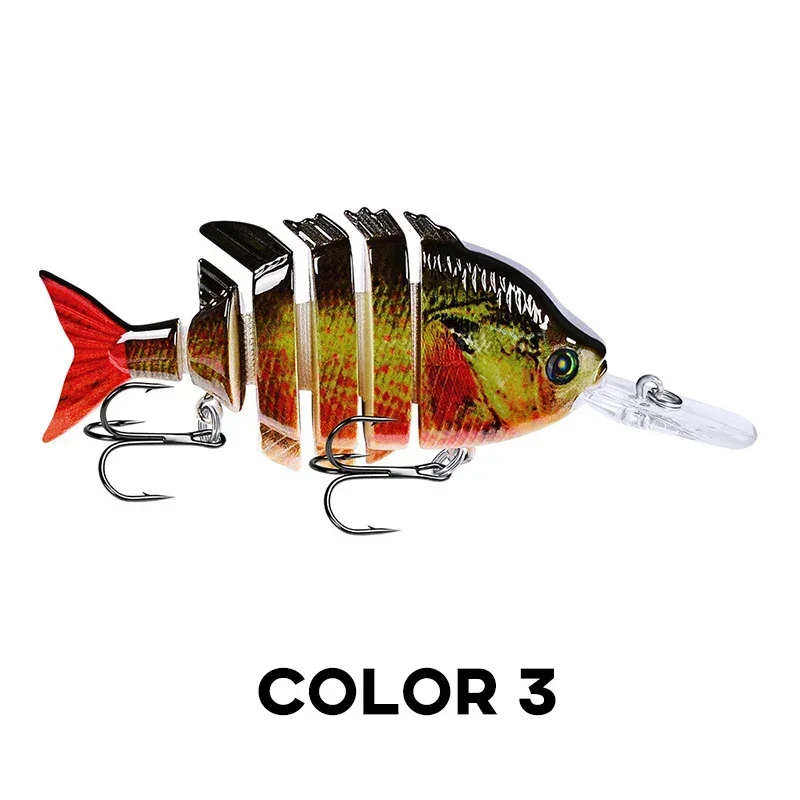 1PCS 10cm 14g Multi Jointed Swimbait Pike Jerkbaits Fishing Lures Wobblers Artificial Bait for Sinking Minnow Lure Crankbait