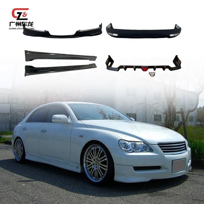 Factory Direct ABS Material Car Bumper Front Lip Rear Lip Side Skirts For Toyota Reiz Mark X 2005-2009 Car Bodykit